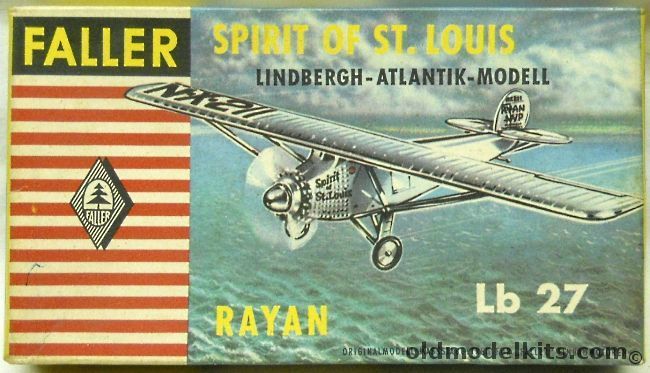 Faller 1/100 Spirit of St. Louis Ryan NYP Motorized - Lindberg Atlantic Flight, Lb 27 plastic model kit
